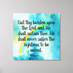 Impresión de lienzo Psalm 55:22