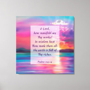 Impresión de lienzo Psalms 104:24