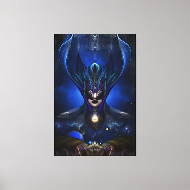 Impresión de lienzo retrato RB azul de Sai en Taid (Anverso)