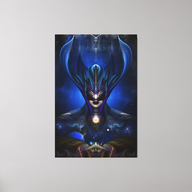 Impresión de lienzo retrato RB azul de Sai en Taid (Anverso)