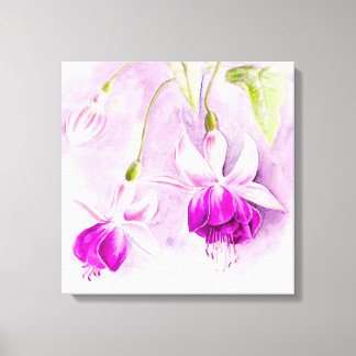 Impresión de lienzo rosa púrpura en flor de arte d