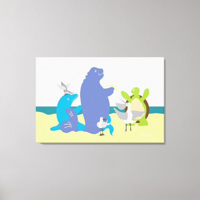 Impresión de lienzo Sea Friends 24x36 (Anverso)