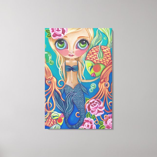 Impresión de lienzo "Sirena acuática" (Anverso)