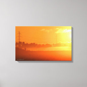 Impresión de lienzo "Sunrise with Morning Fog"
