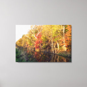 Impresión de lienzo Towpath Autumory Glory (Ohio)