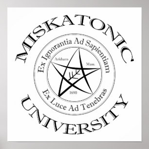 Impresión de lienzo universitario miskatónico