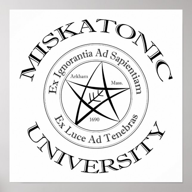 Impresión de lienzo universitario miskatónico (Frente)