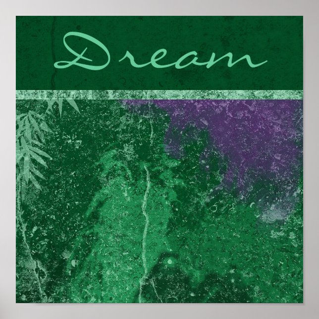 Impresión de lienzo verde "Dream" (sueño) de Avata (Frente)