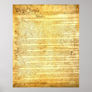 Impresión de lienzo vintage de la Constitución de