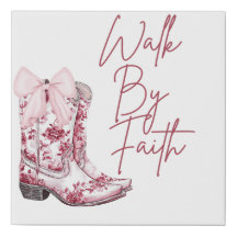 Impresión de lienzo Walk By Faith – Arte cristiano