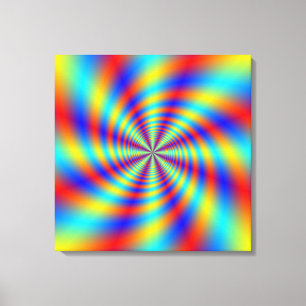 Impresión de lienzos con barra lateral psicodélica