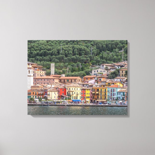 Impresión de lienzos con vistas al lago Garda (Anverso)