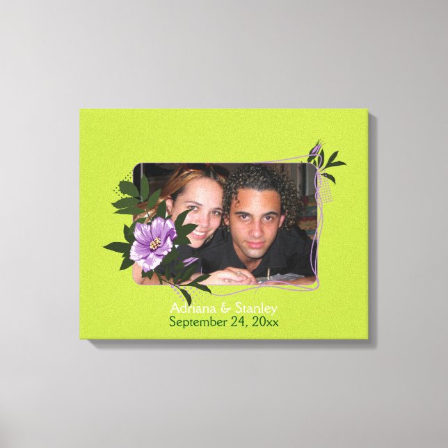 Impresión de lienzos de boda de fotos de rosa viol (Anverso)
