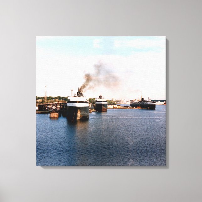 Impresión de lienzos de Ludington Car/Rail Ferries (Anverso)