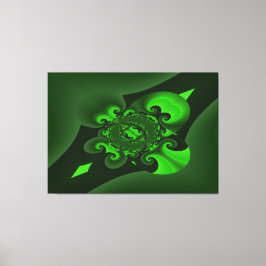 Impresión de lienzos de onda de espiral verde oscu