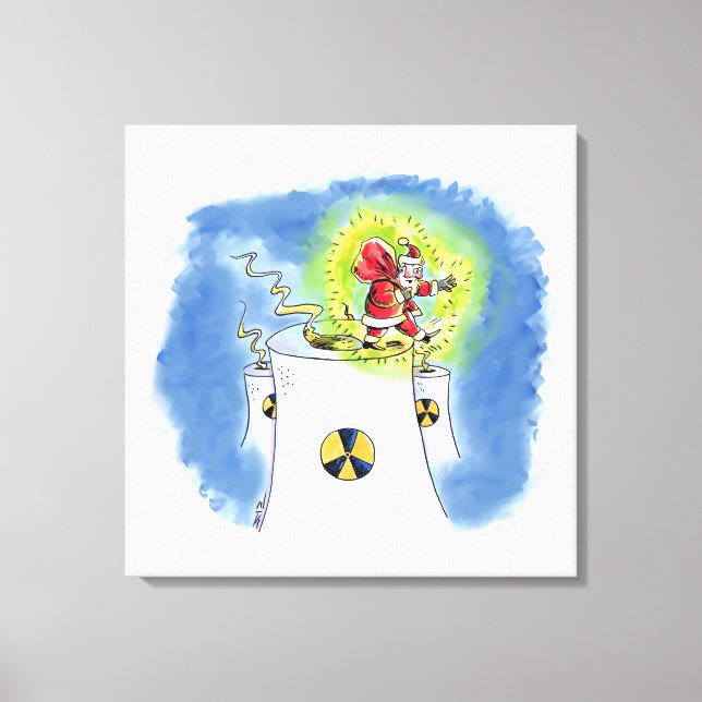 Impresión de lienzos de Papá Noel desnudo (Anverso)