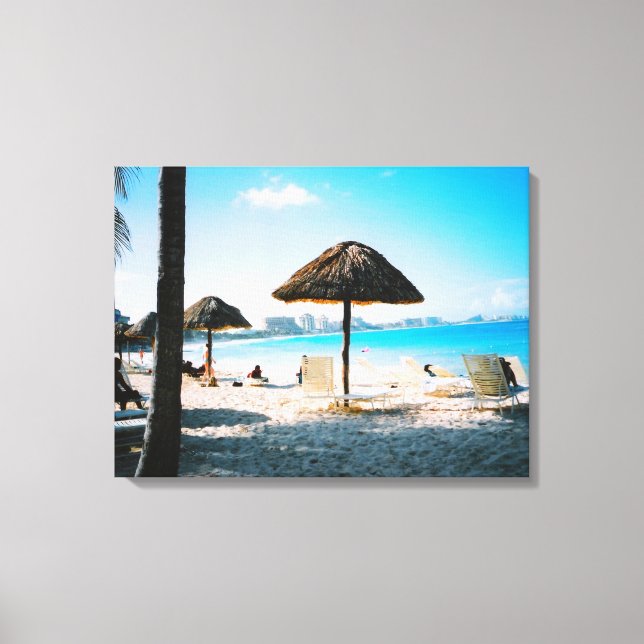 Impresión de lienzos de playa tropical (Anverso)