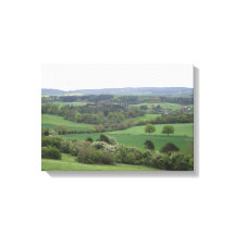 Impresión de lienzos de tierra verde y agradable