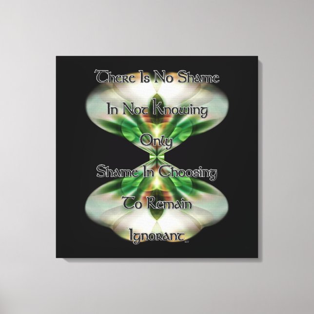 Impresión de lienzos de Vergüenza e Ignorancia (Anverso)