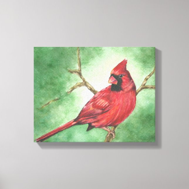 Impresión de lienzos del Cardenal rojo masculino (Anverso)