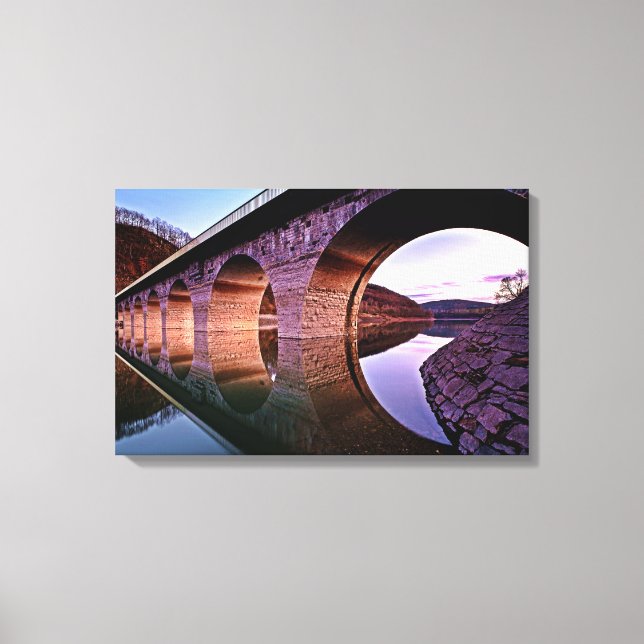 Impresión de lienzos estirados al atardecer (Anverso)