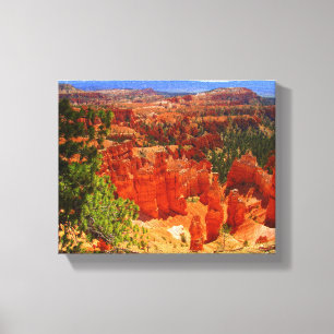 Impresión de lienzos estirados en hoodoos del desi