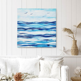 Impresión de lienzos oceánicos costeros