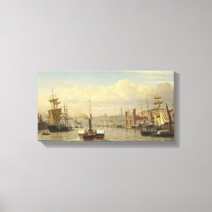 Impresión de lienzos para pintar en el río Tyne 