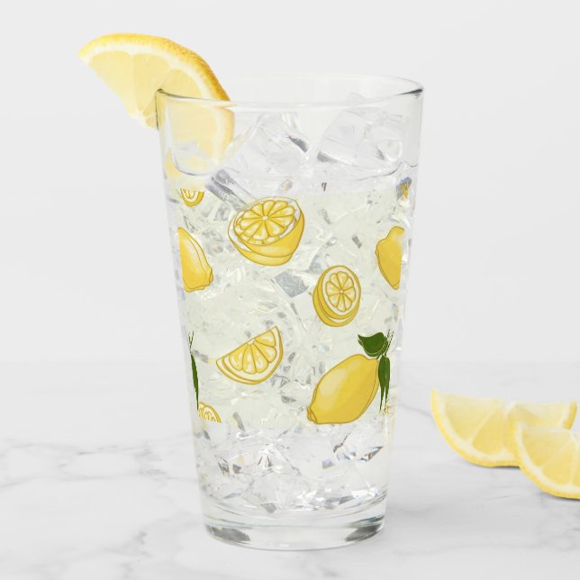Impresión de limón de vidrio para beber (Anverso (hielo))