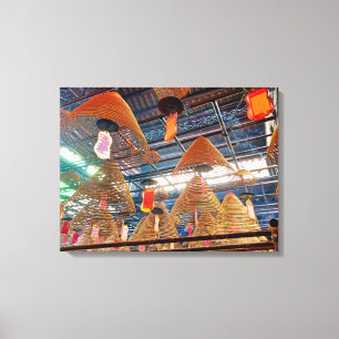 Impresión de lona de incienso en el templo de Hong