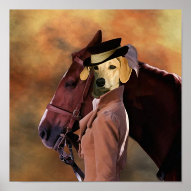 Impresión de lona de Sloughi Hunter Lady (Frente)