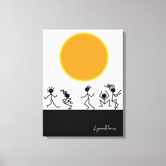 Impresión de lona estirada de adoradores de sol (Anverso)