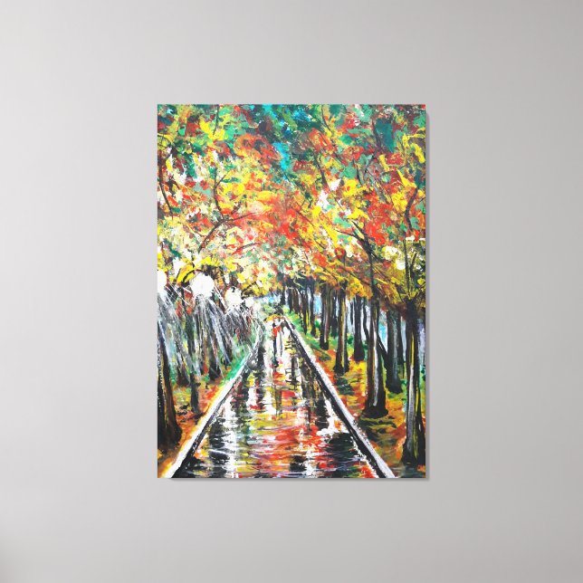 Impresión de lona otoñal - Pintura (Anverso)