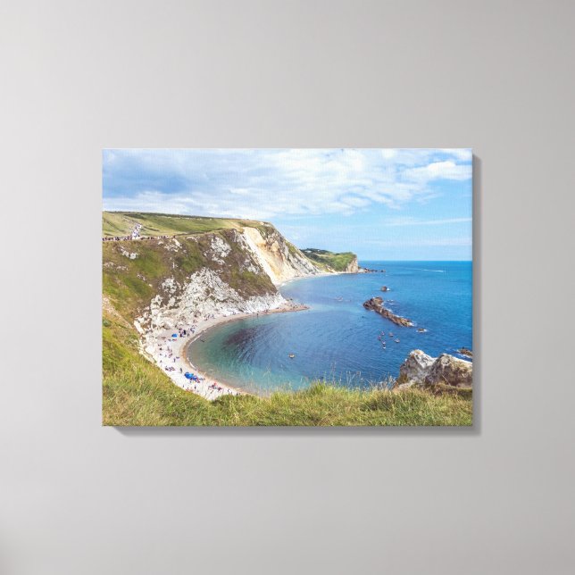 Impresión de lona vista de Dorset Man O'War Beach (Anverso)