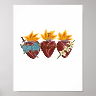 Impresión de los corazones sagrados