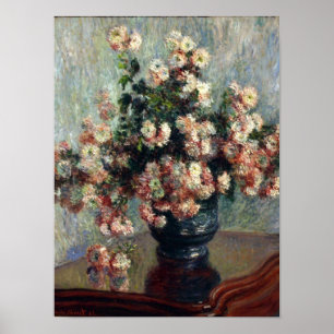 Impresión de los crisantemos de Monet