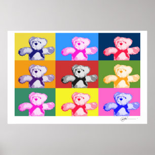 Impresión de los osos de peluche del arte pop