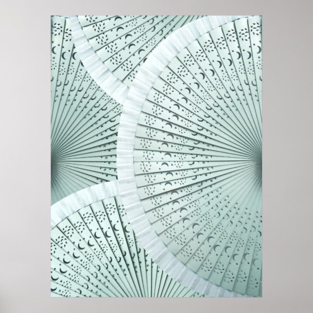 Impresión de lunas y estrellas orientales (Frente)