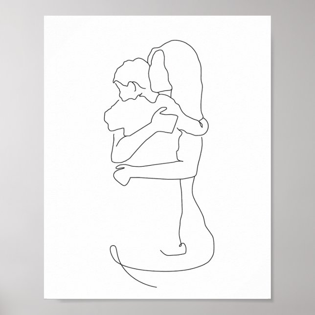 Impresión de madre e hijo, regalo de madre e hijo, (Frente)