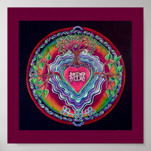 Impresión de Mandala de apertura de corazón