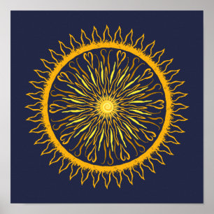 Impresión de Mandala Sun