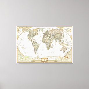 Impresión de mapa antiguo en lienzo