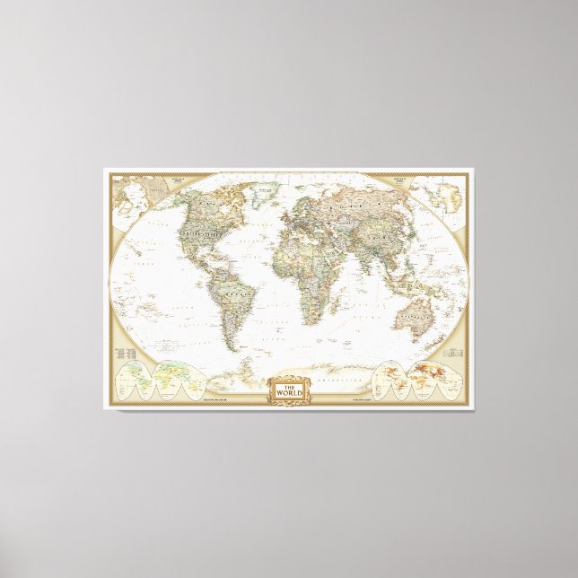 Impresión de mapa antiguo en lienzo (Anverso)