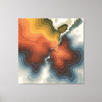 Impresión de mapa topográfico colorido