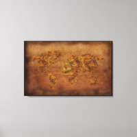 Impresión de mapas de arte de New World de estilo 