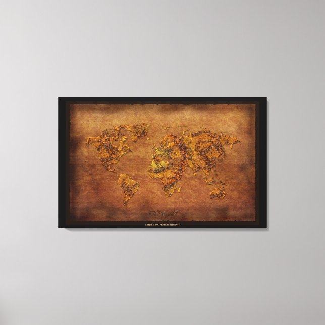 Impresión de mapas de arte de New World de estilo  (Anverso)