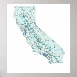Impresión de mapas interestatales de California