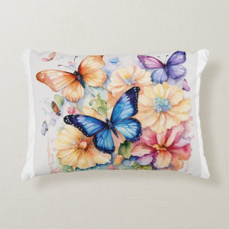 Impresión de mariposa de almohada suave
