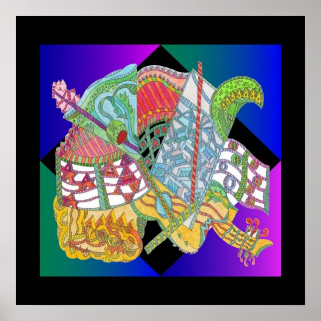 Impresión de Martini azul (Frente)