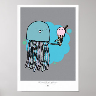 Impresión de medusas y helados A4